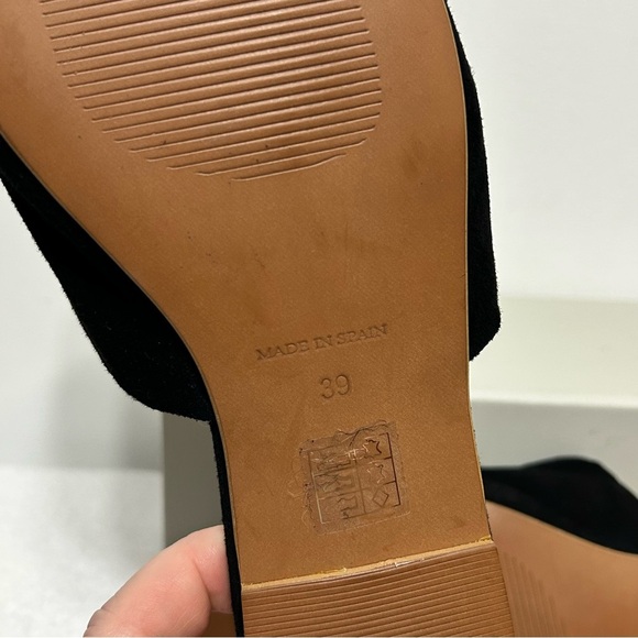 Garnet Hill Essential Iris Mules Black Leather Suede - Picture 9 of 15